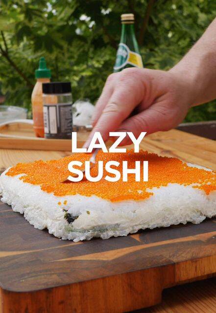 Lazy Sushi with Cream Cheese, Cucumber, and Avocado recipe thumbnail