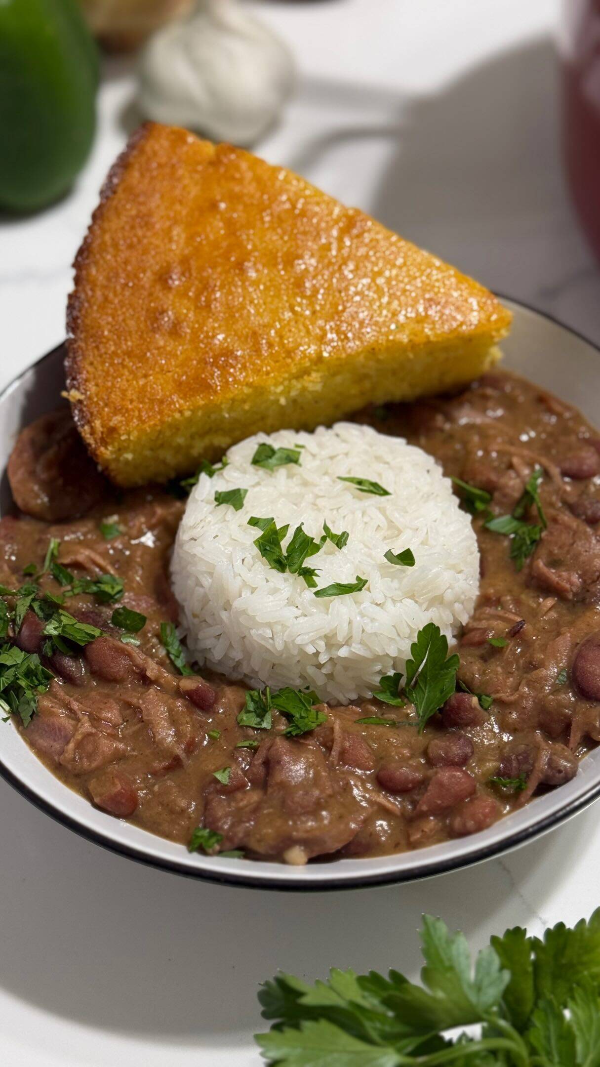 New Orleans Red Beans and Rice with Smoked Turkey and Andouille recipe thumbnail