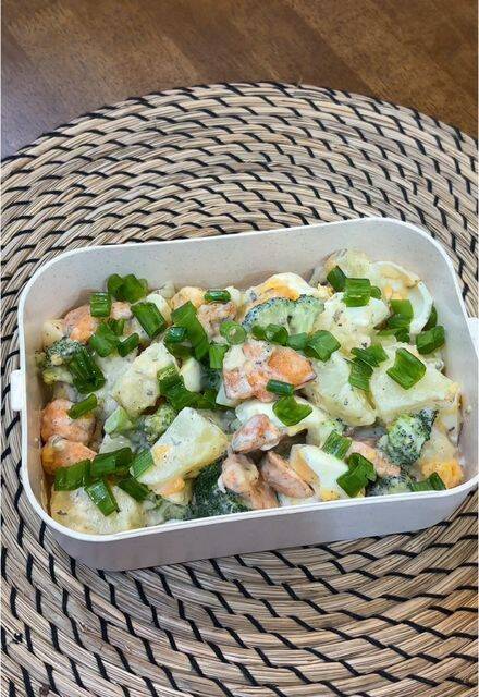 Broccoli Potato Egg Salad with Kewpie Mayo and Tandoori Seasoning recipe thumbnail
