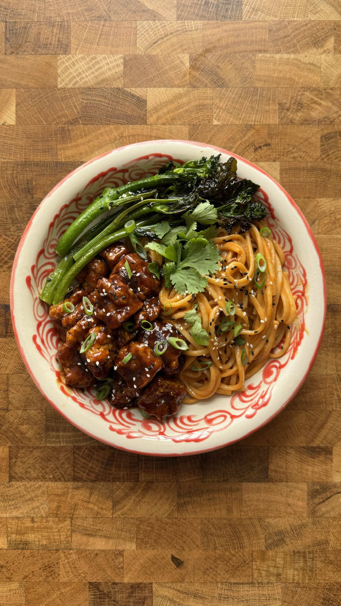 Teriyaki Tofu with Spicy Miso Noodles and Roasted Broccolini recipe thumbnail
