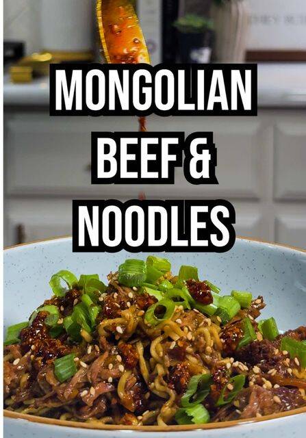 Crockpot Mongolian Beef and Noodles with Ramen and Carrots recipe thumbnail