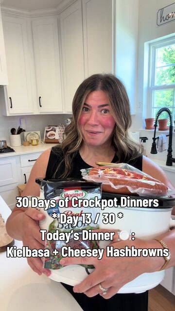 Crockpot Kielbasa and Cheesy Hashbrowns Recipe recipe thumbnail