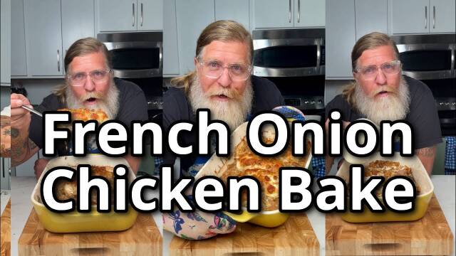 French Onion Dip Chicken Bake with Provolone Cheese recipe thumbnail